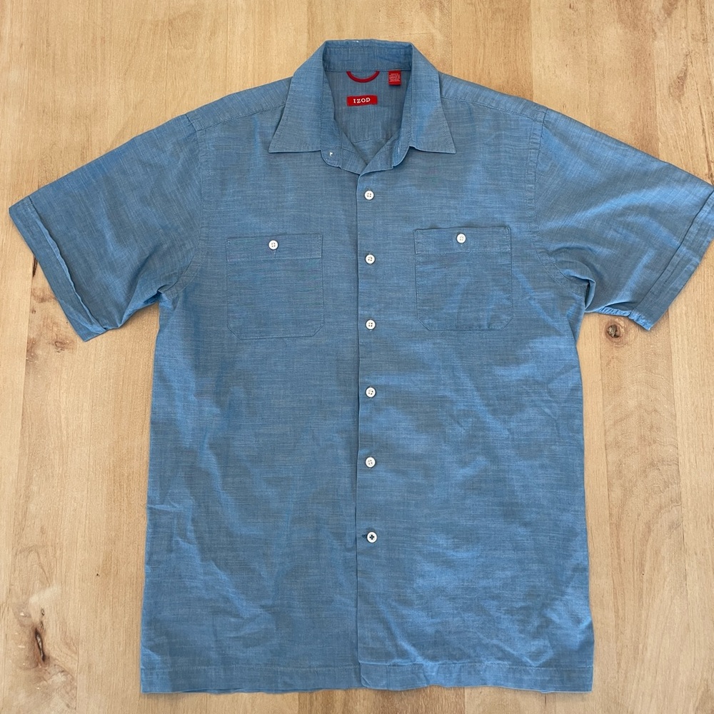 izod button down short sleeve button down shirt